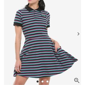 Hot Topic Sad Songs Striped Polo Dress